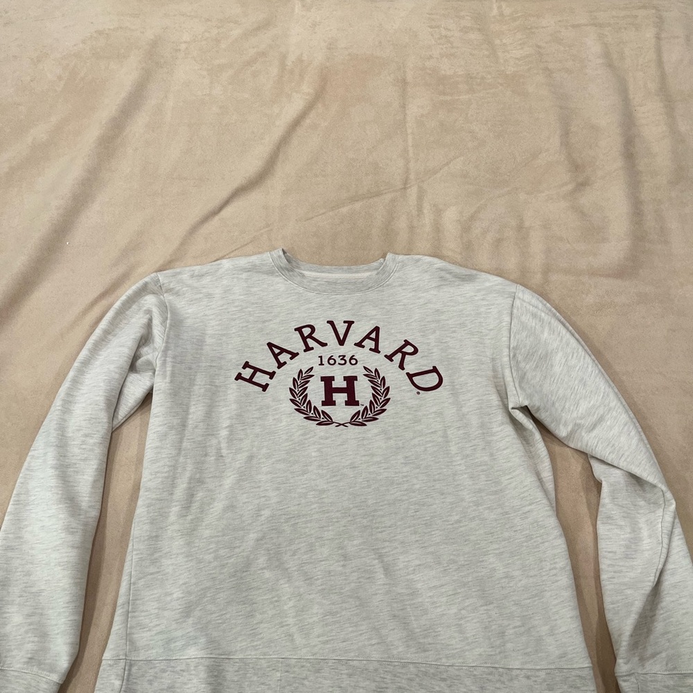 League Light Cream Harvard Crewneck Sweater